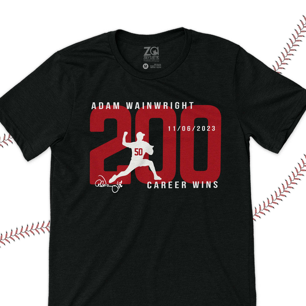 Adam Wainwright 200 wins t-shirt local gifts St. Louis Cardinals