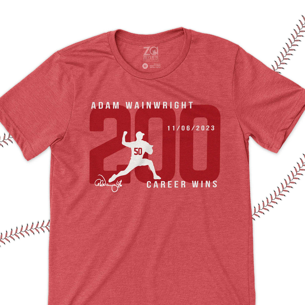 Adam Wainwright 200 wins t-shirt local gifts St. Louis Cardinals