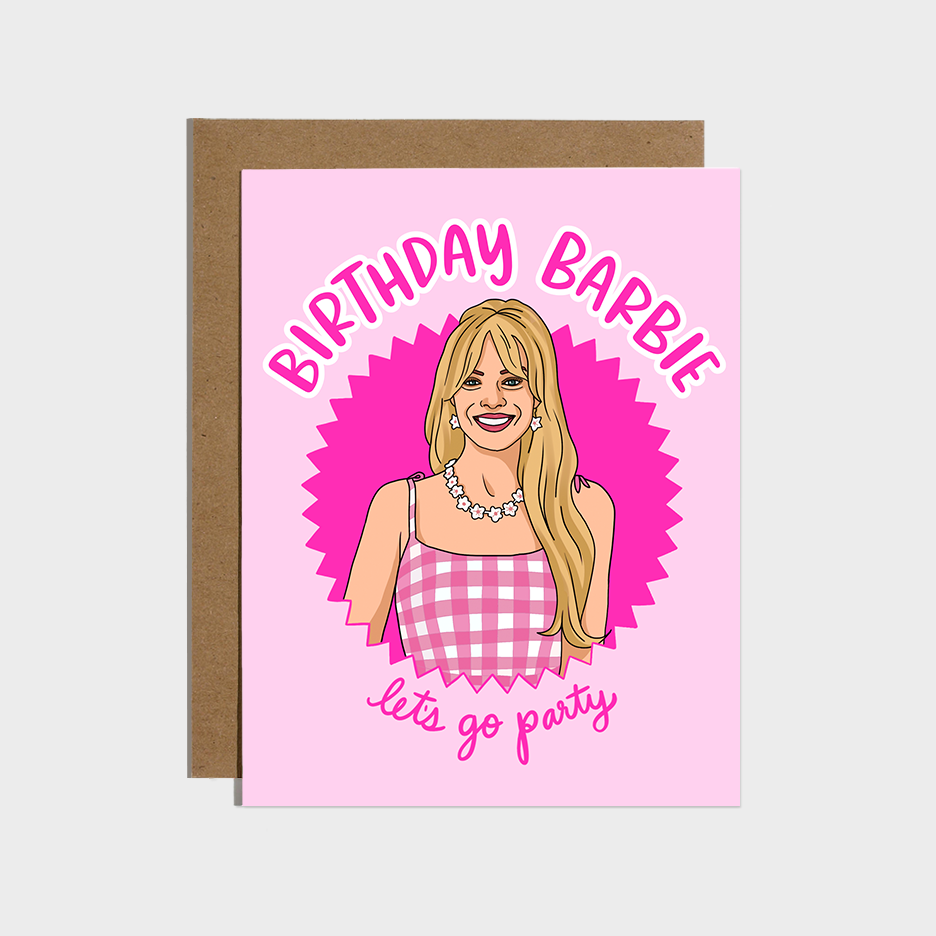 Barbie Birthday - Let's Go Party Birthday Card