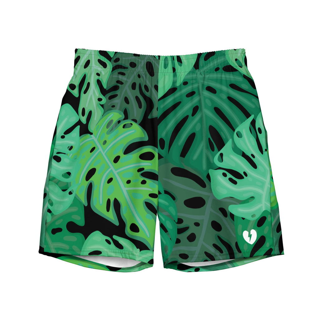 X KELSIE COSMIC MONSTERA CUSTOM SWIM TRUNKS