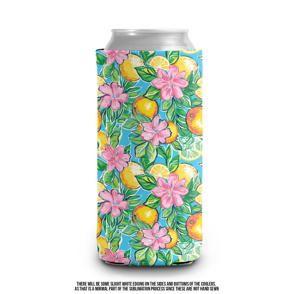 bright pattern tropical can coolers simple fun can coolies for summer trips and pools fun coolies floral lemon can coolers